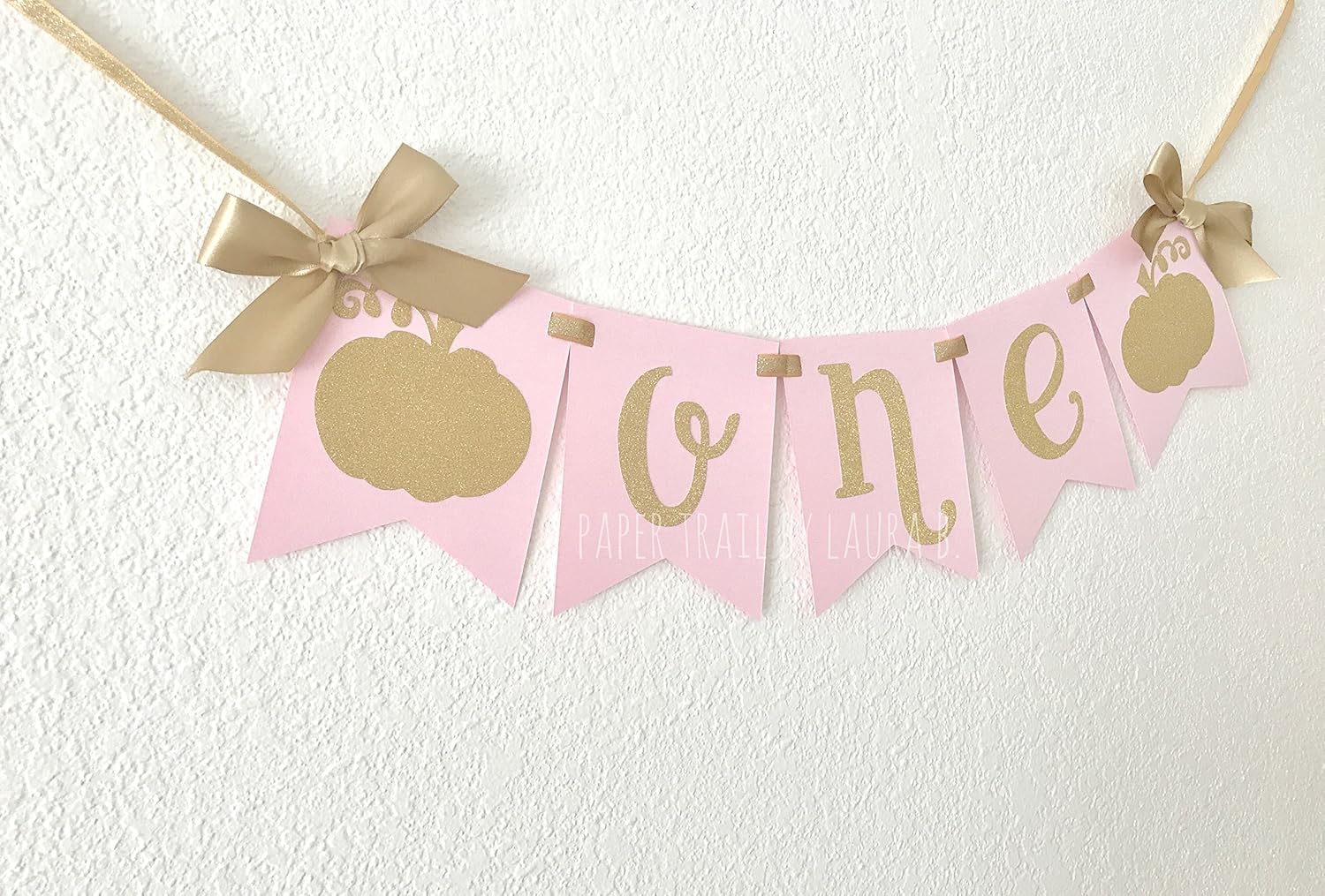 Little Pumpkin High Chair Banner With Cursive Font 1st Birthday