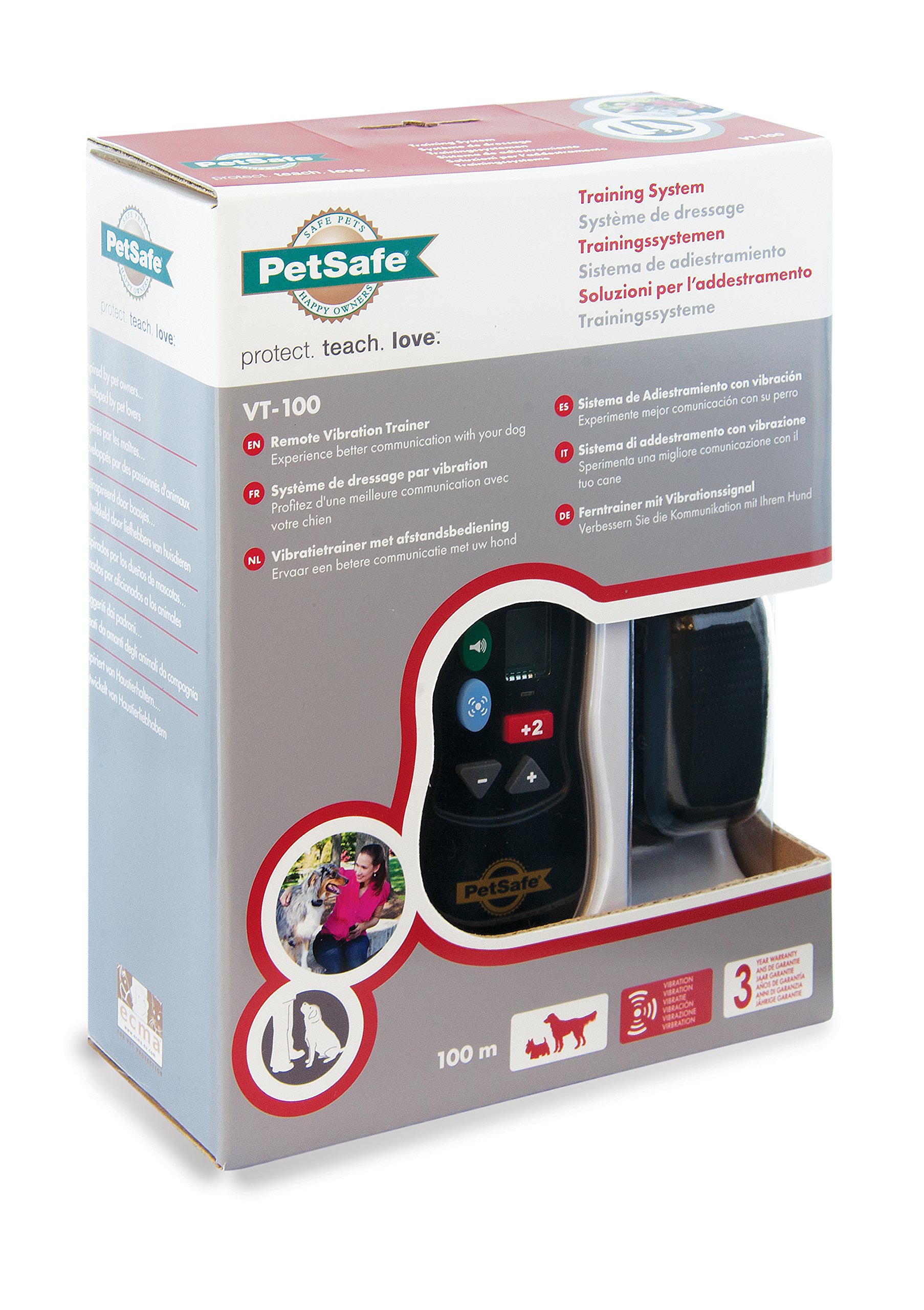 Petsafevt 100 Vibration Remote Trainer 100 Meters Training Vibration Collar  | Desertcart Suriname