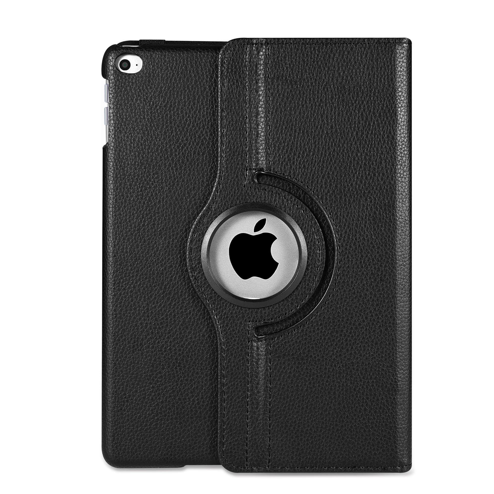 360° Rotate Stand Cover For Apple iPad Air 1 Air 2 iPad 9.7 2017/2018 5th and 6th Generation (Black)