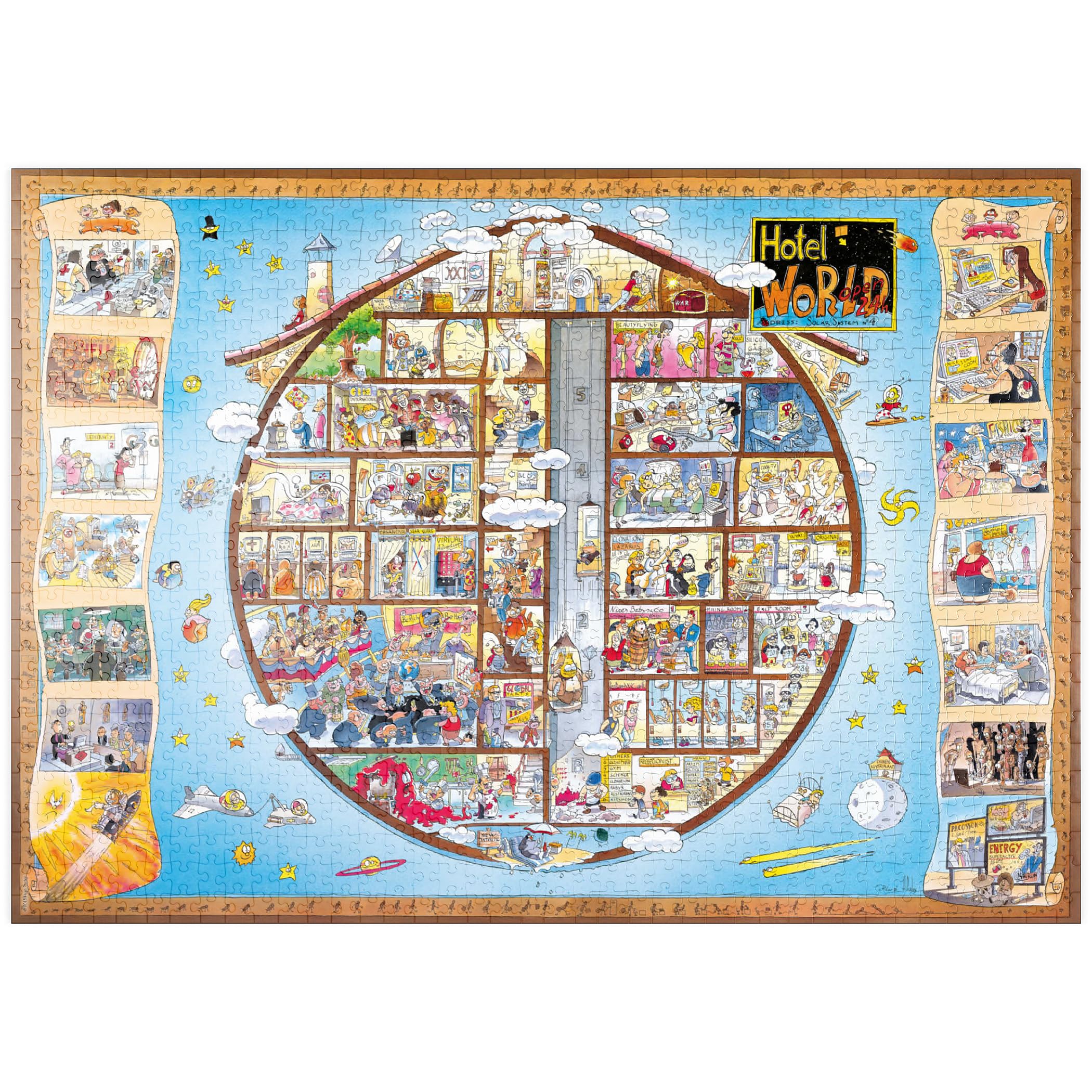 Hotel World - Hugo Prades - Premium 1000 pieces Puzzle - MyPuzzle special collection from Heye Puzzle
