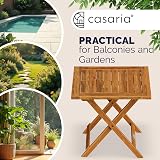 CASARIA Folding Coffee Table | Acacia Wood | 46x46cm | Weather-Resistant view 3