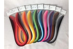 QUILLED CREATIONS Mixed Shades Quilling Paper Pack Bundle (3/8")