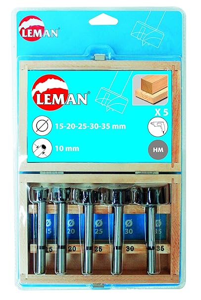Leman 100,700.05-set von 5 Bohrerset für Blechstreifen, Abmessungen 90 cm Farbe: blau