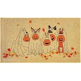 Halloween Doormat Welcome Entrance Outdoor Mat Funny Pumpkin Ghost Dog Rug | Cute Halloween Welcome Mat, Autumn Fall Front Door Floor Mat, Entryway Rug for Outside Inside, Holiday Porch Patio Door Decor