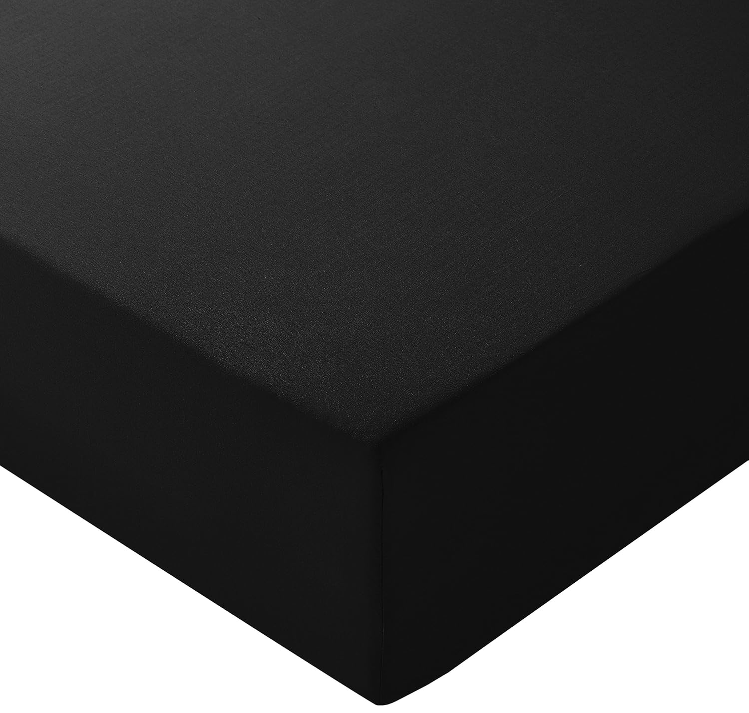 AmazonBasics Microfibre Fitted Sheet, King, Black Amazon.co.uk