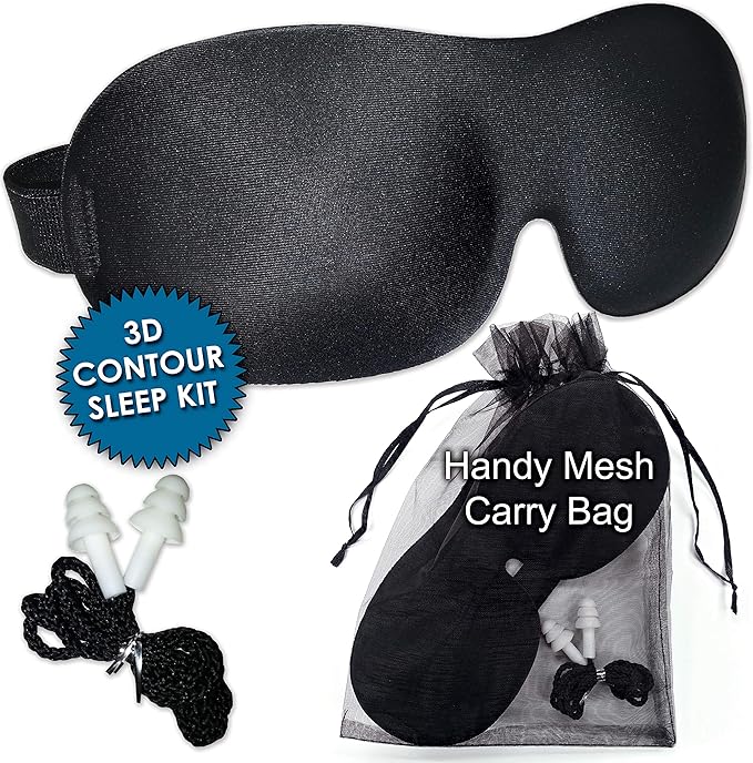 3D Sleep Mask Set Eye Mask for Sleeping Contoured