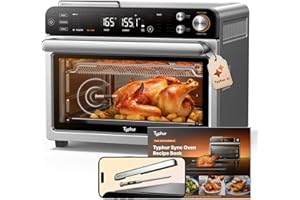 Typhur Sync Oven with Smart Wireless Meat Thermometer Probe, 12‑in‑1 Countertop Air Fryer Toaster Oven Combo, 360° Turbo Conv