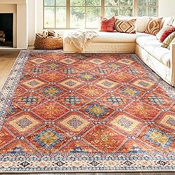 CAPALOCA 5x7 Area Rug Bohemian Rugs with Print