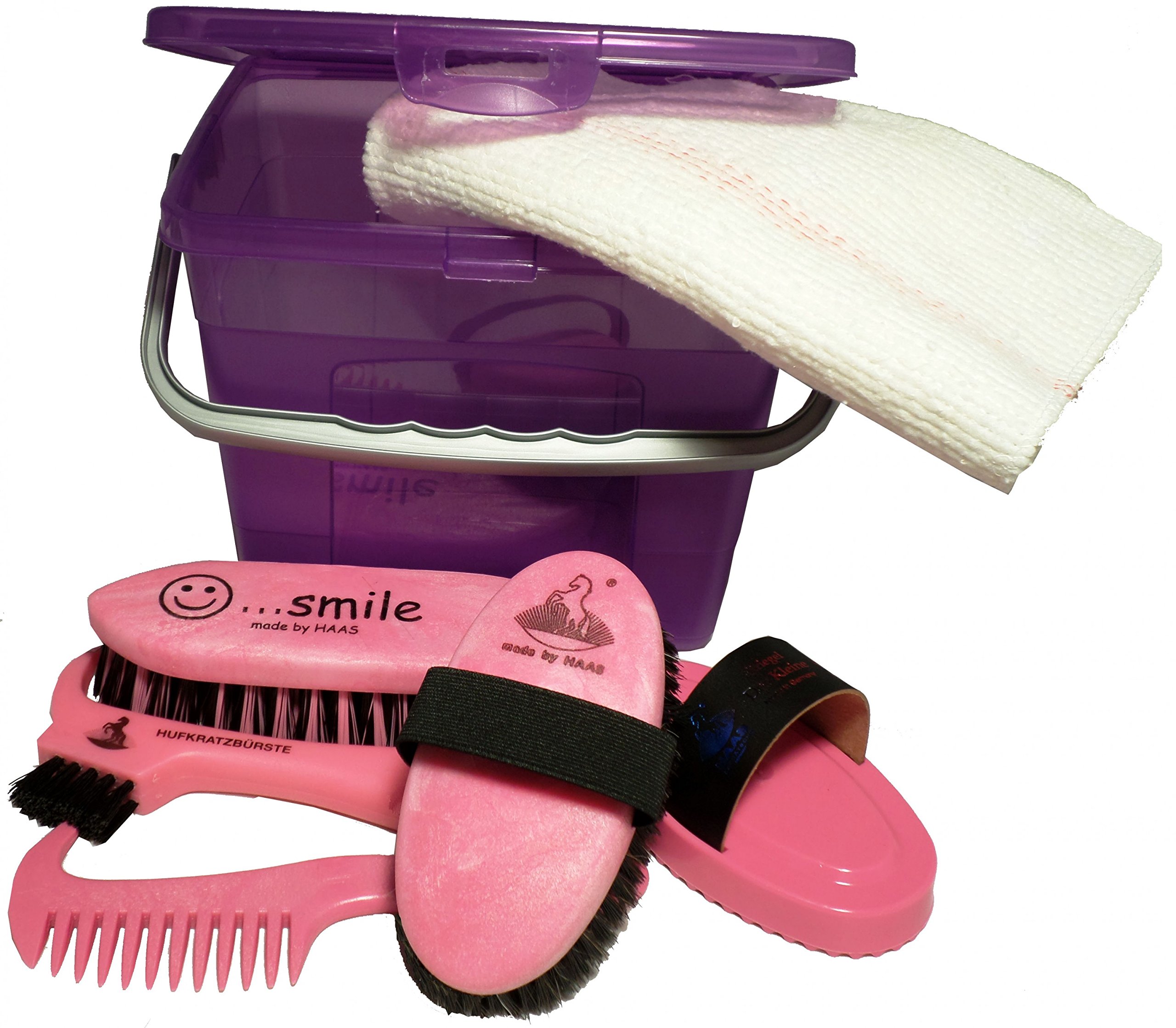 Haas Children's Horse Grooming Box Purple/Pink