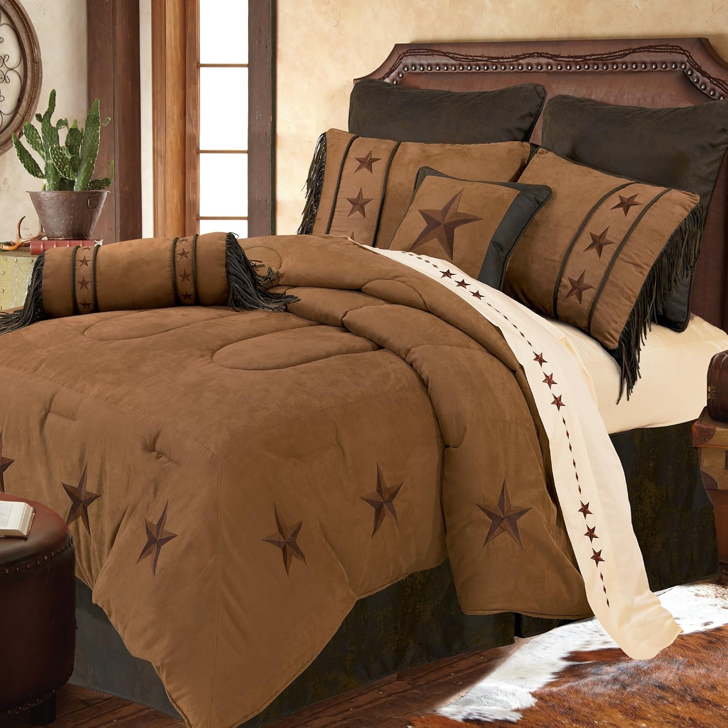 Amazon Com Laredo Tan Western Comforter Set Full Size Home