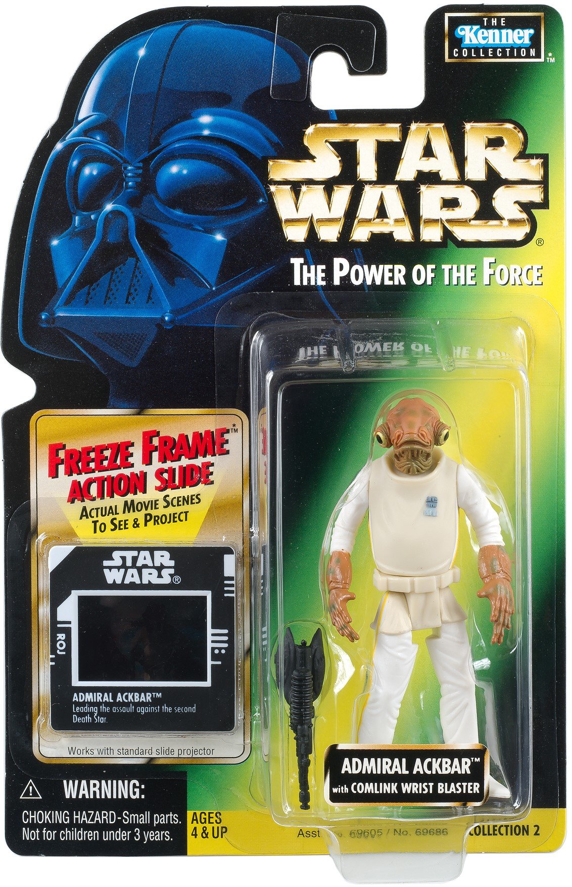 Star Wars - POTF - Freeze Frame Card -  Admiral Ackbar Action Figure