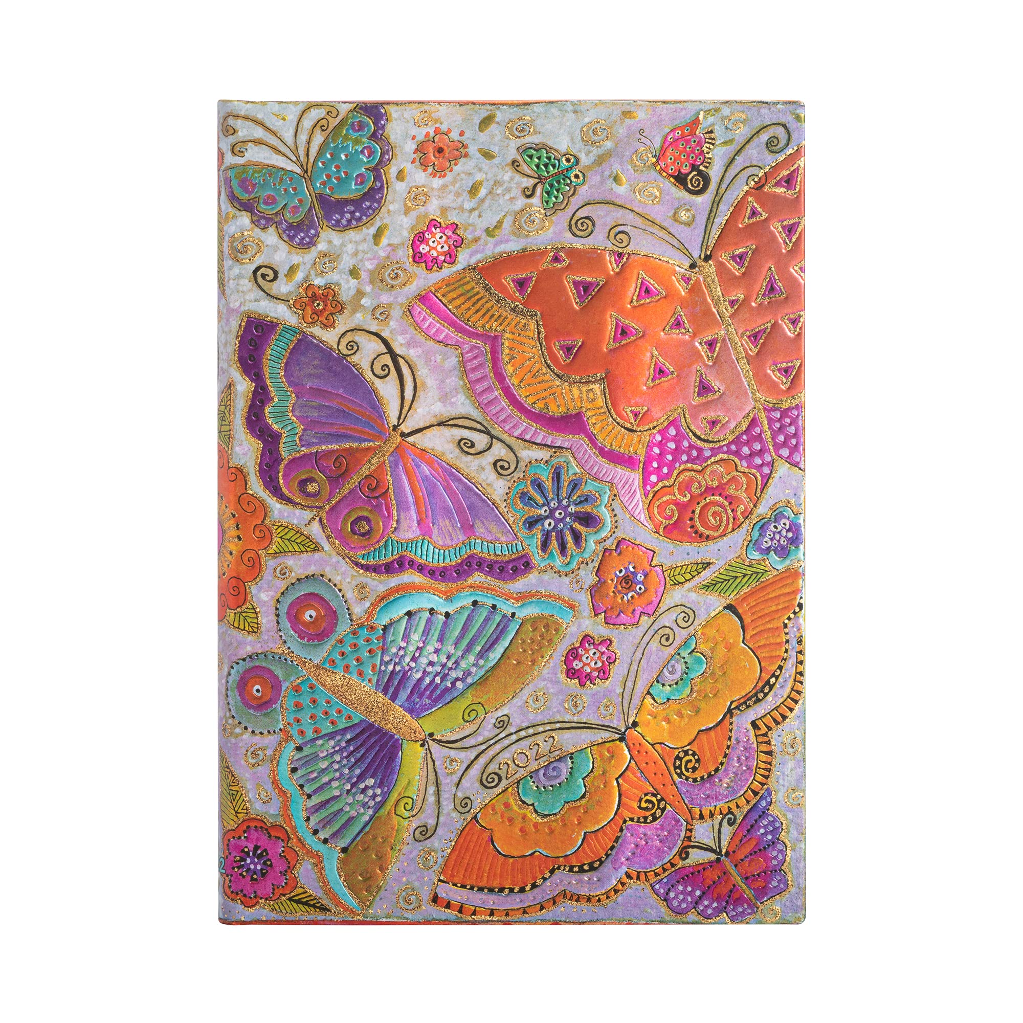 Paperblanks 12 Month Planners 2022 Flutterbyes | Horizontal | Midi (130 × 180 mm)