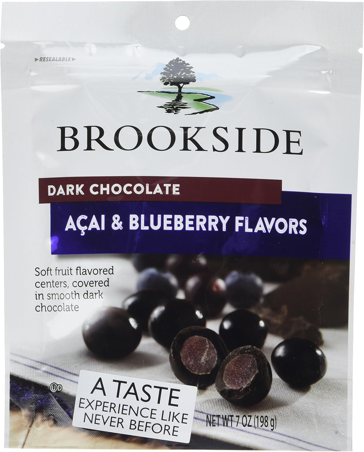Brookside Dark Chocolate Acai and Blueberry Flavours 198 g (Pack of 12