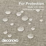 Deconovo Rectangle Tablecloth Faux Linen 59x95in Water Resistant Wipeable view 4