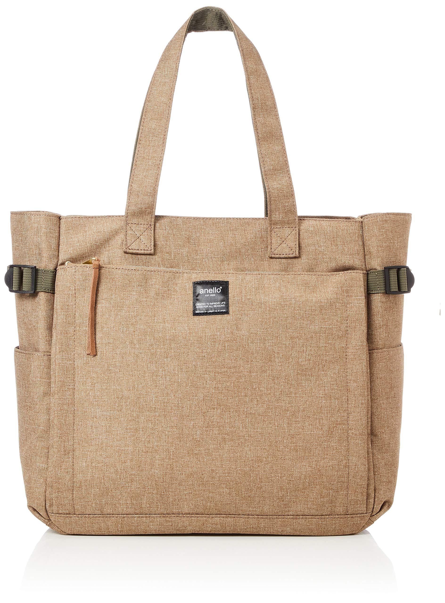 anello(アネロ) 10 Pocket Tote Bag, Beige