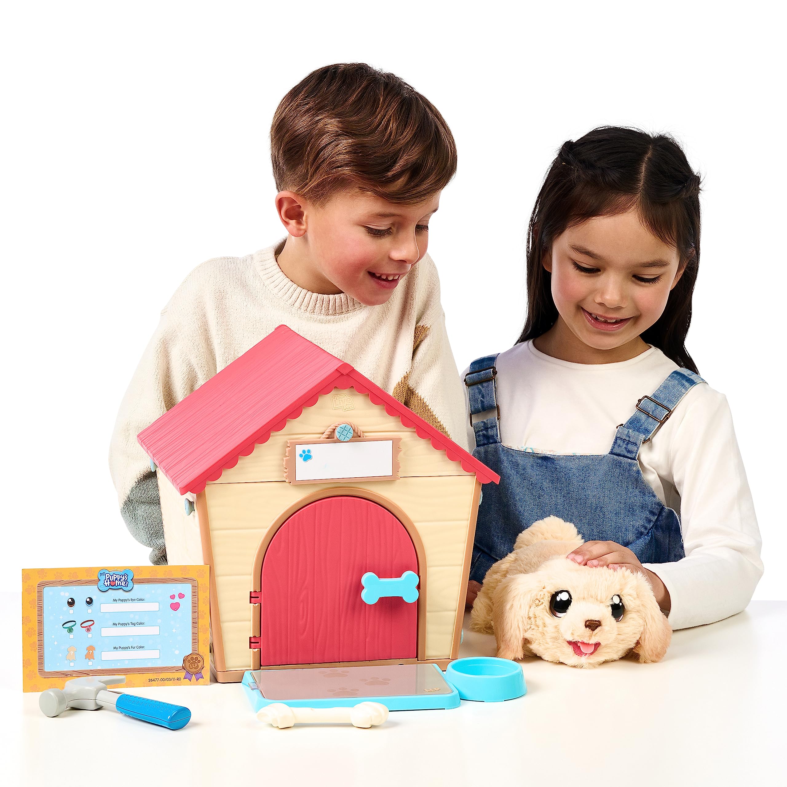 Little Live Pets My Puppy's Home Playset, Interactive Play Dog with Building Dog House Toys, Puppy Plush Toy with 25+ Sounds for Kids of Ages 5+