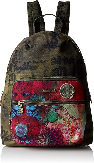 mochila mujer verde militar