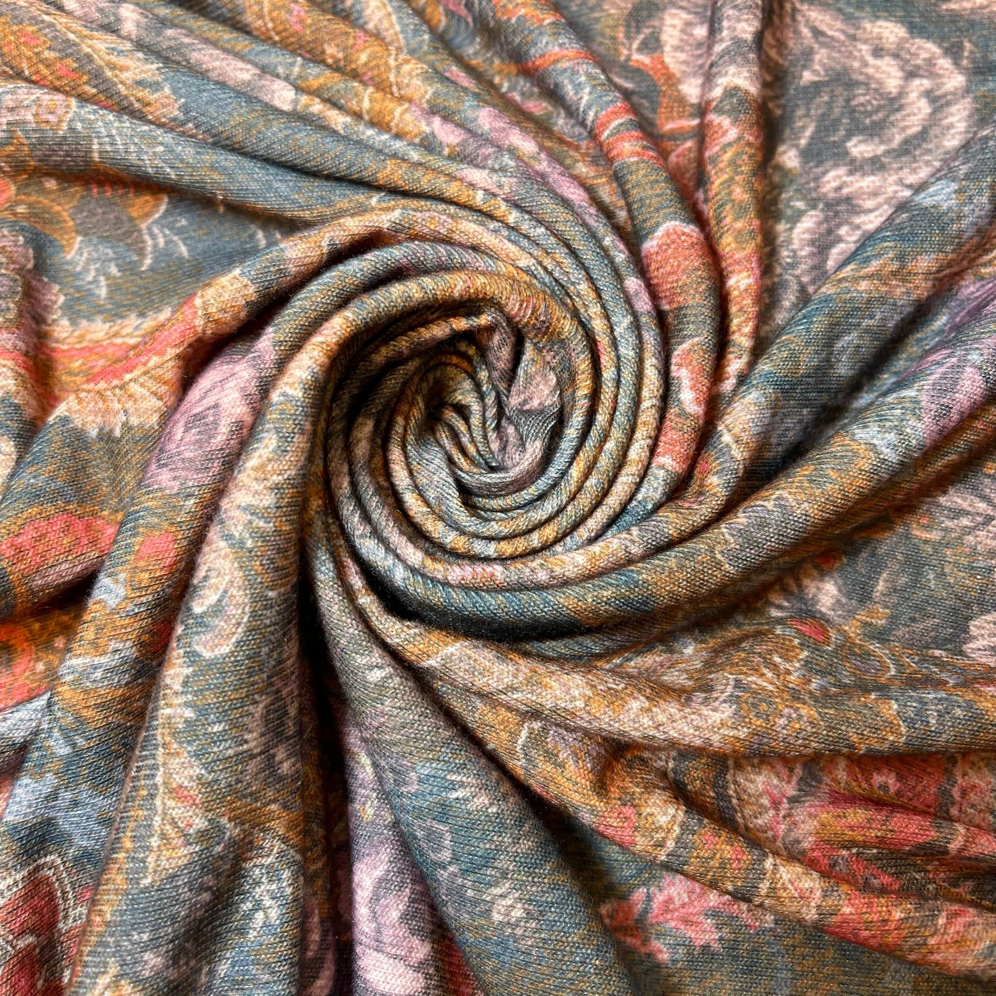 Soft Plain/Printed Cotton Jersey Stretch Knit T Shirt Baby Grow Craft Fabric Material 58'' - 150 cm Wide Sold As 1 Meter Pre - Cut Lengths (Vintage Floral) (LP101)