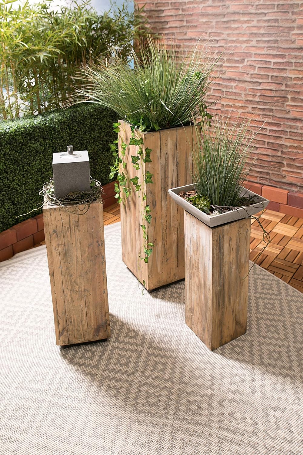 Recipientes para plantas y accesorios madera de pino colores de madera