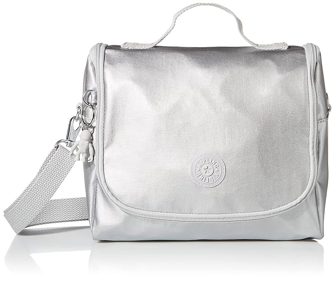 Kipling womens New Kichirou insulated lunch bag, Bright Silver, Medium US Amazon.in Clothing