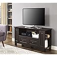 Walker Edison Traditional Wood Universal TV Stand with Storage Drawers for TV's up to 50" Flat Screen Living Room Entertainme