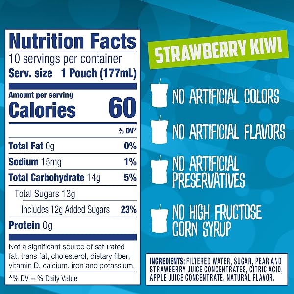 CAPRI SUN STRAWBERRY KIWI READY-TO-DRINK JUICE (10 POUCHES)