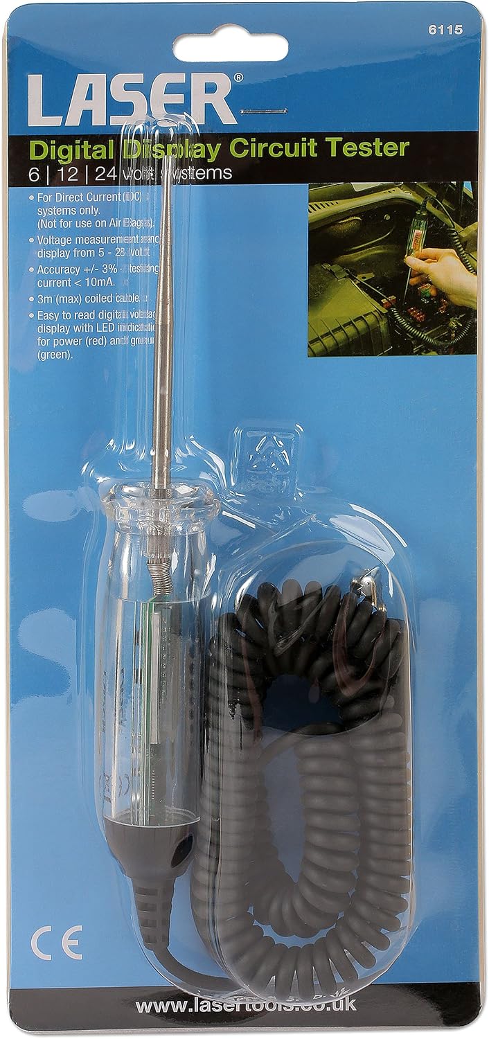 Laser 6115 Digital Display Circuit Tester, Green,Red - Image 3