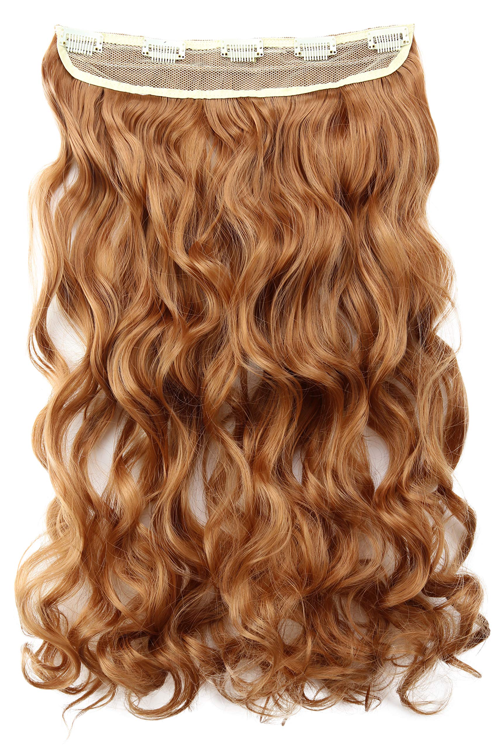 CAISHA 22" Clip In Extensions Hair Extensions Hairpiece Wavy Copper Brown C66-1 — image 1