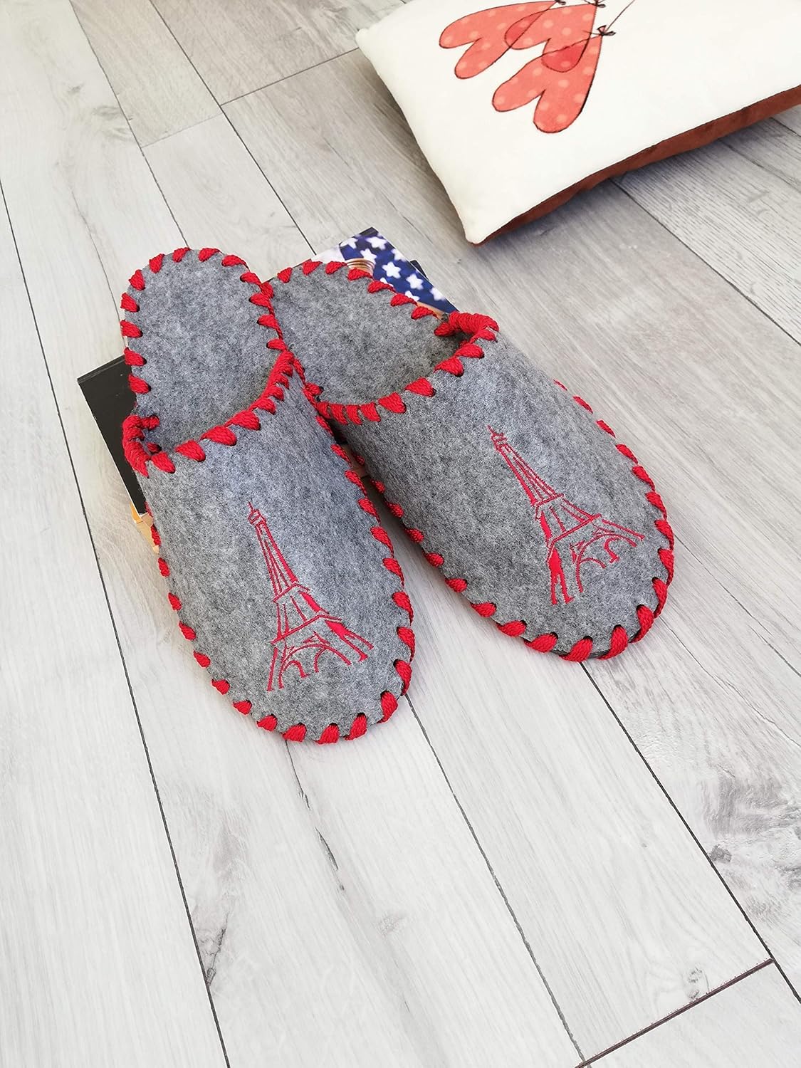 slipper shoes amazon on Amazon Com Eiffel Tower Eco Felt House Slippers Home Shoes Handmade