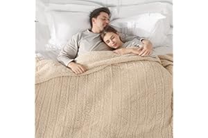 ESTINGO Heated Blanket Queen Size, Electric Blanket Queen Size Dual Control with 5 Heating Levels & 10 Hours Auto Off, Fast Heating with Overheat Protection, 84"x90", Milk Coffee