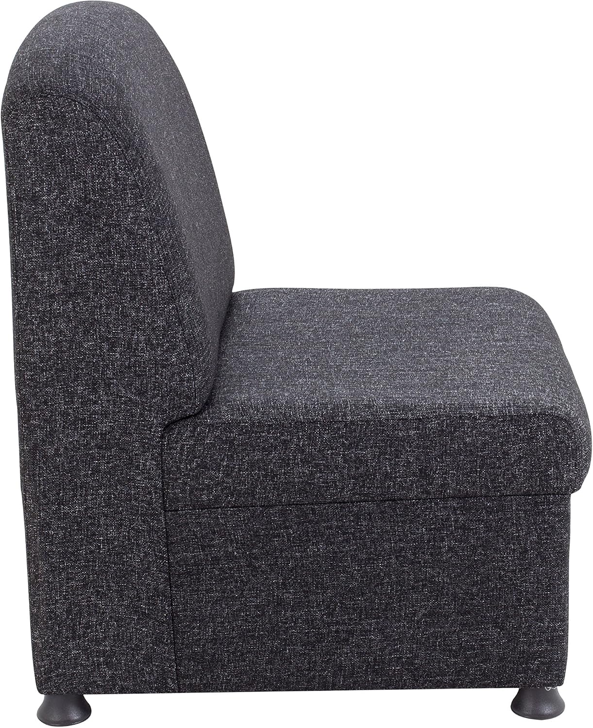 Office Hippo Modular Reception Chair, Fabric, Charcoal Grey, 61 x 67 x 83 cm - Image 4