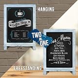 HBCY Creations Magnetic Tabletop Chalkboard 12x17" Rustic Blue & White view 2