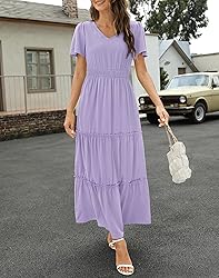 Zattcas Womens 2024 Long Summer Dress Casual Short