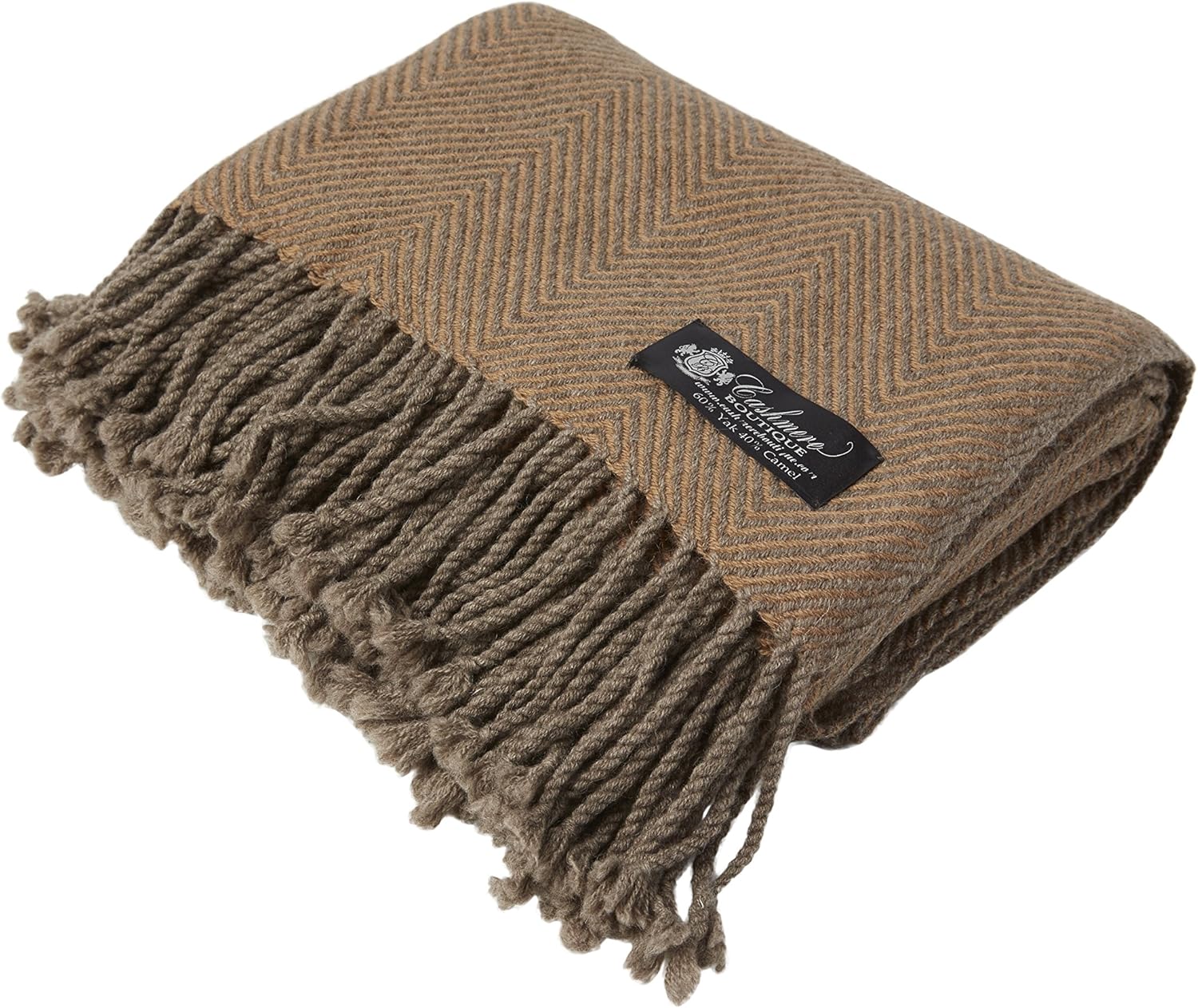 Cashmere Boutique Yak Cashmere and Camel Wool Throw