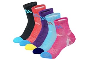innotree Merino Wool Hiking Socks for Women Quarter Ankle Crew Thermal Cushion Moisture Wicking Socks,5 Pairs