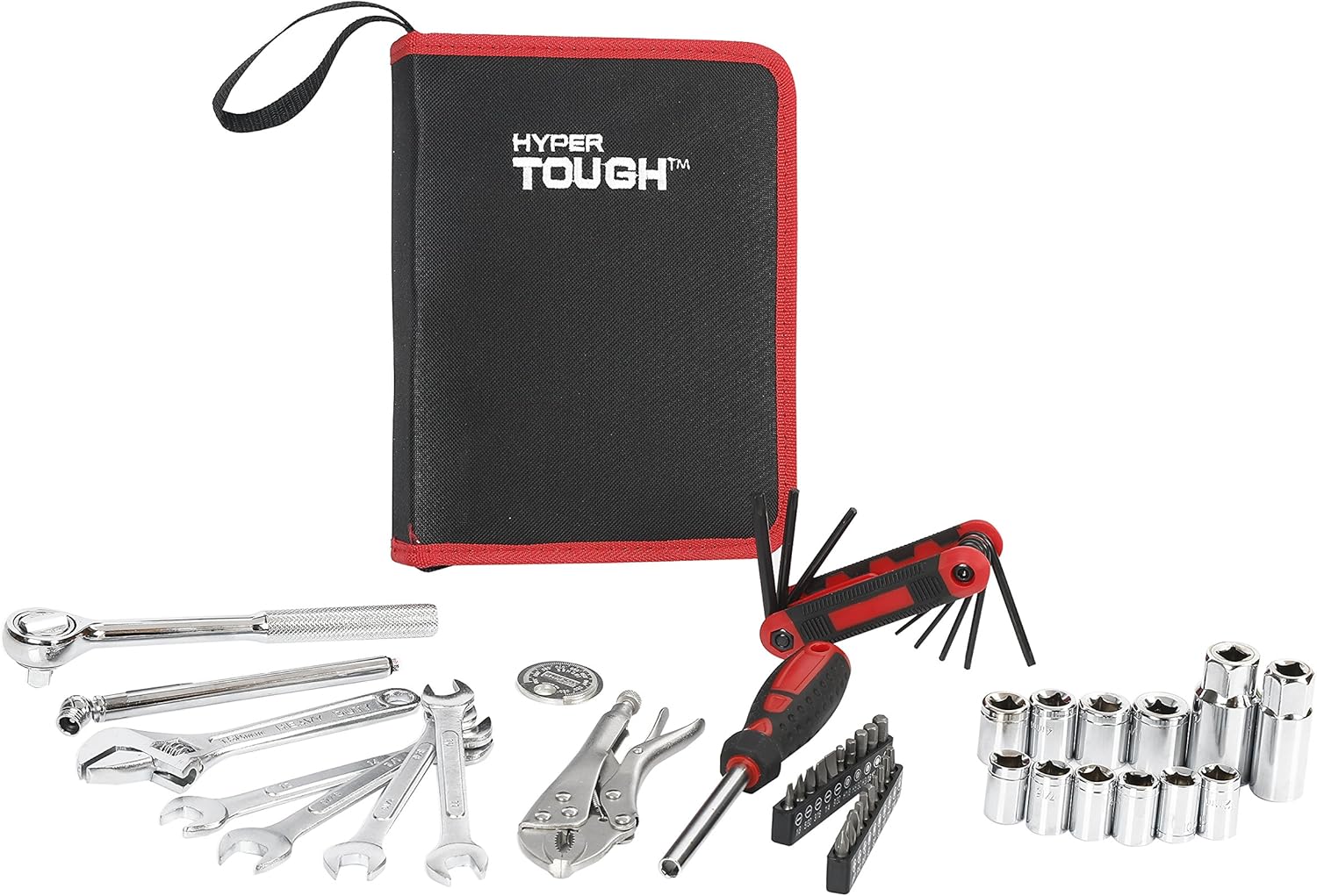 Hyper Tough Ht 51-piece Auto And Motorcycle Tool Kit: Home Improvement