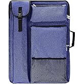 TreochtFUN Art Portfolio Case 18 x 24,Portfolio Bag For Artwork/Board/project/drawing,Artist Backpack(Navy Blue)
