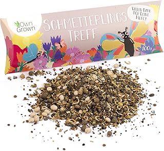 Schmetterlingstreff Blumenmischung: 100g Premium Schmetterling Blumensamen Saatgut - Insektenfreundliches Bienenweide Saatgut, Blumenwiese Samen mehrjährig und einjährig - Wildblumensamen von OwnGrown