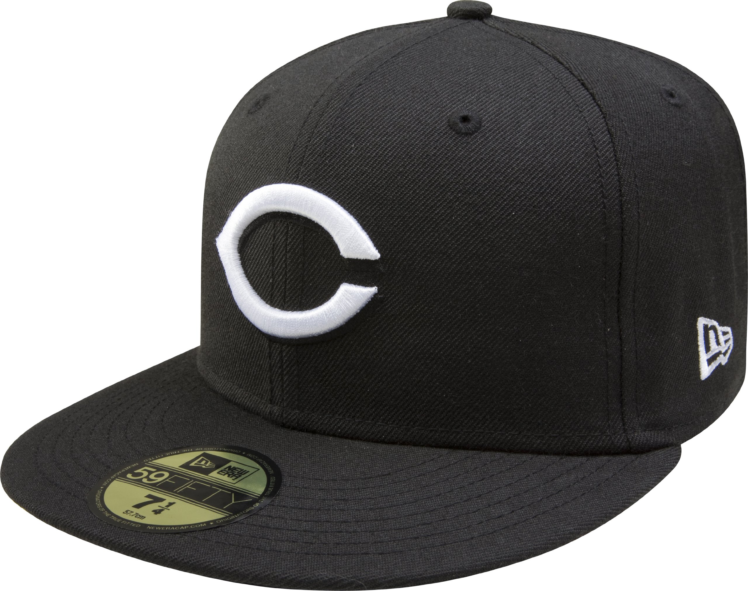 MLB Black with White 59FIFTY Fitted Cap