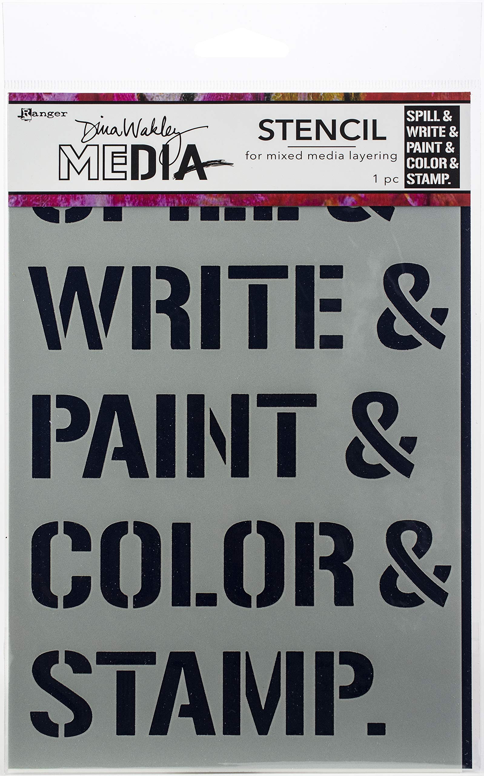 Dina Wakley Media Stencil, Opaque, Large