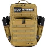 WOLFpak 45L Tactical Backpack w/Meal Prep Management Kit (Khaki) | Built-In Meal Cooler, TSA Carry-On Friendly, 17" Laptop Sleeve, Waist &amp; Chest Straps, Dual Bottle Holders, Travel Ready