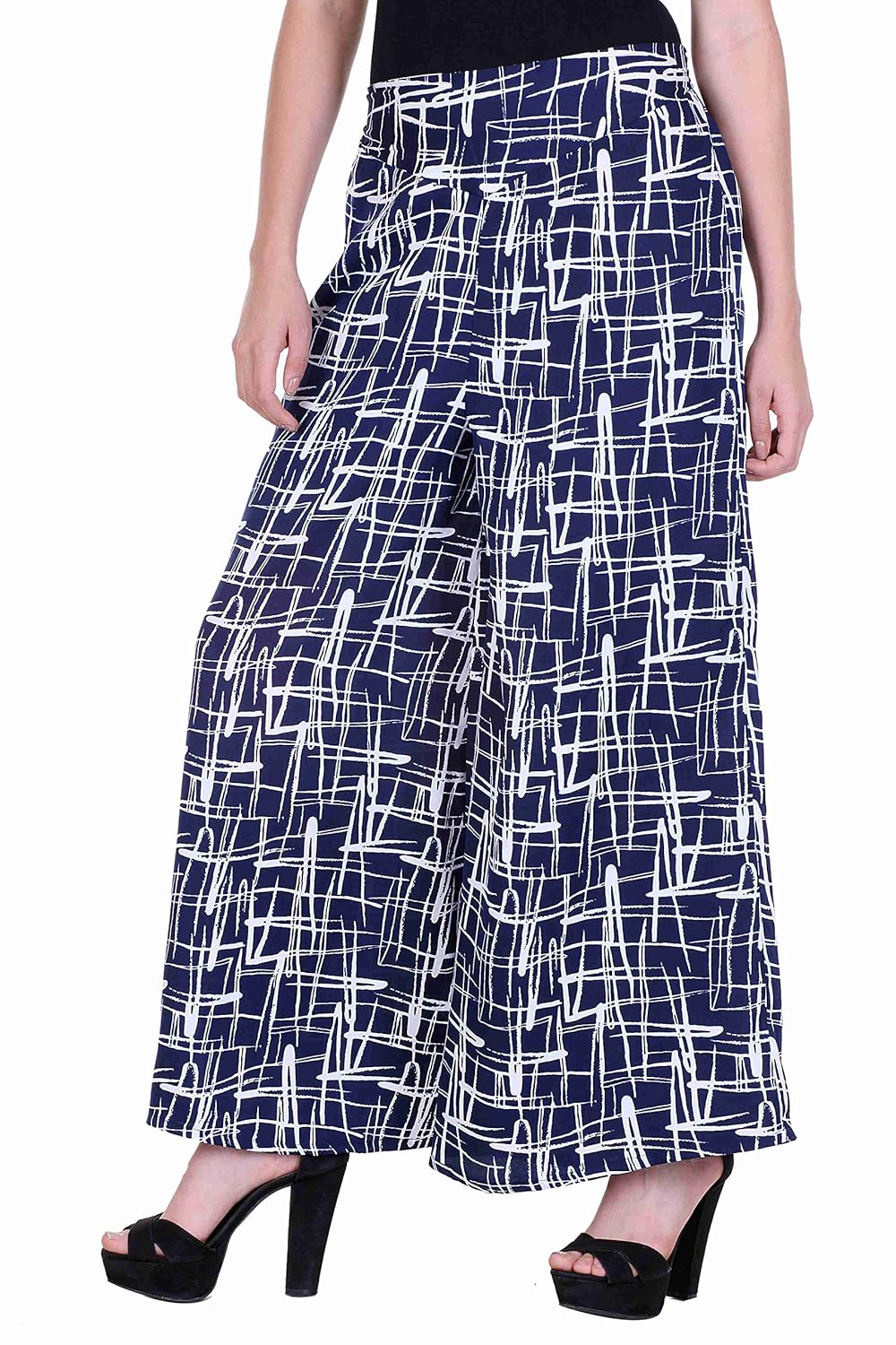 deewa lined blue printed palazzo