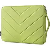 DOMISO 15-15.6 inch Quilted Laptop Sleeve 15.6 inch Laptop Case for MacBook Air 15 15.6 inch Carrying Case for Women Compatible with MacBook Pro 15 inch M3 2024/ Pro 15 A1990 Surface Laptop 15,Green