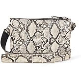 Amazon Essentials Women's Minimal Crossbody Bag with Adjustable Removable Strap, Snake, One Size
