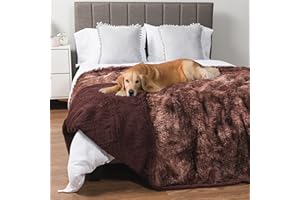 PetAmi Waterproof Dog Blanket for Large Dog, Queen Size Calming Pet Blanket Couch Cover Protector, Sherpa Faux Fur Cat Throw 