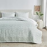 Twin Size Eucalyptus Floral Quilt Bedding Set | 2-Piece Reversible Summer Bedding Sets & Collections | Lightweight Quilted Coverlet (Twin / Twin XL, Eucalyptus Floral)