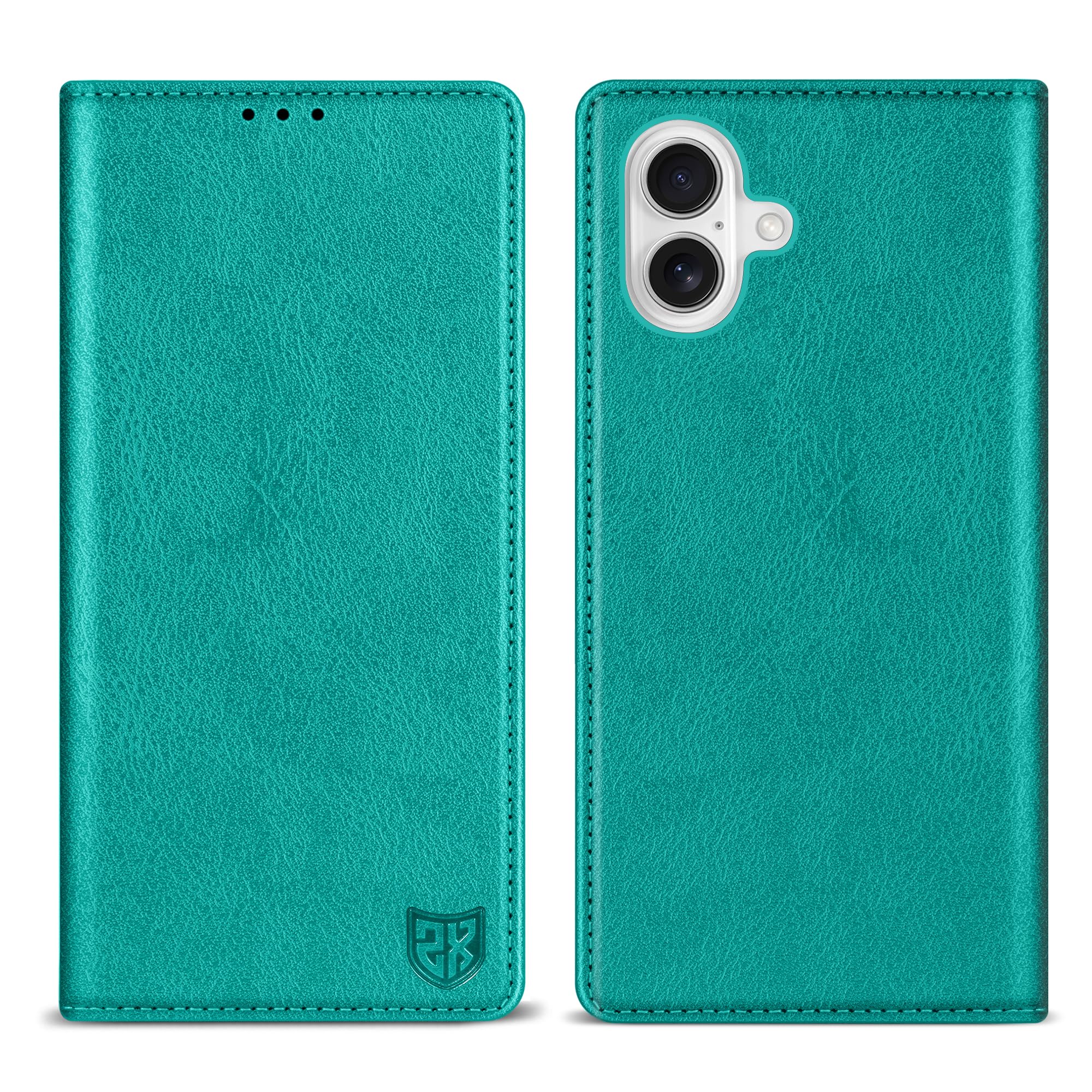 Photo 1 of ZZXX for iPhone 17 Wallet Case with [RFID Blocking] Card Slot Stand Strong Magnetic Leather Flip Fold Protective Phone Case for iPhone 17 Case Wallet(Lake Blue-6.1 inch)