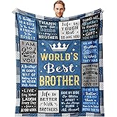 Xufudy Gifts for Brother, Best Brother Birthday Gifts from Sister Blanket 60"x50", Brothers Blankets from Sister