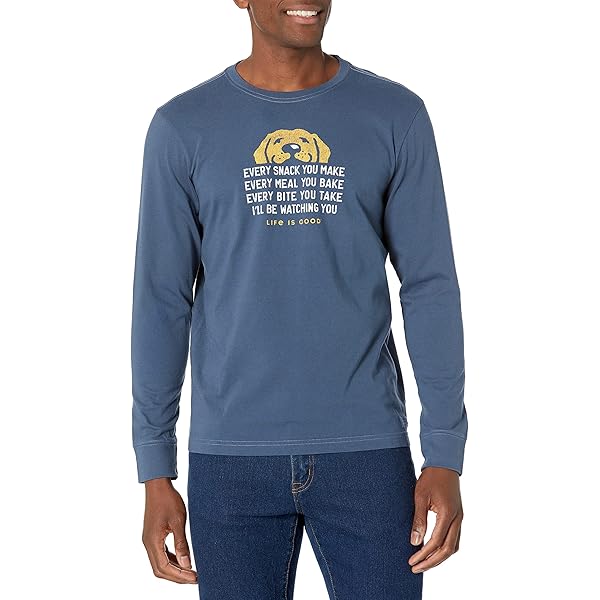 Life Is Good Mens Tshirts Dog Life Is Good Men's Jake Hockey Tee
