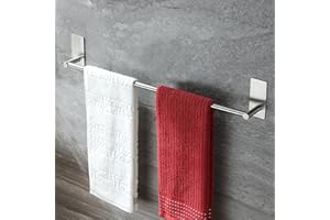 Taozun Towel Bar - 24 Inch Self Adhesive Towel Holder, Hand Towel Rack Stick on Wall, SUS 304 Stainless Steel Bathroom Hardware Accessory